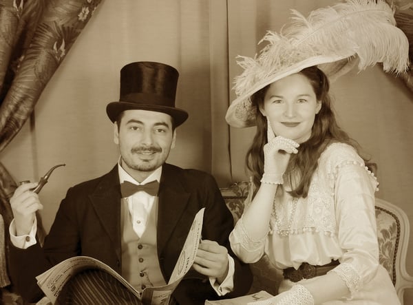 Séance photo vintage avec costumes d’époque